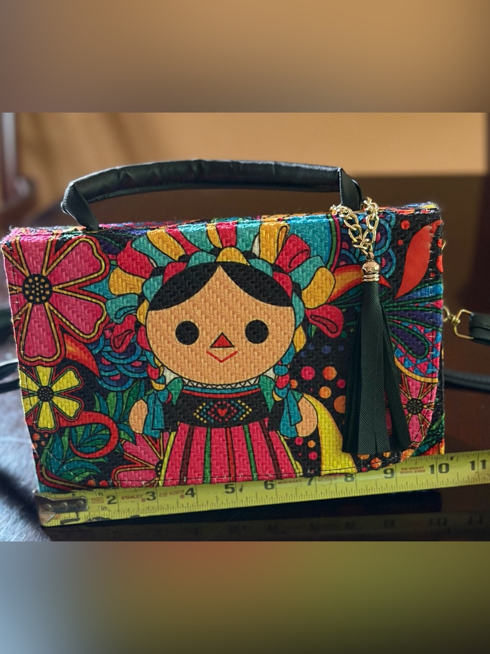Mexican Colorful Doll Crossbody Bag purse new - Picture 4 of 8
